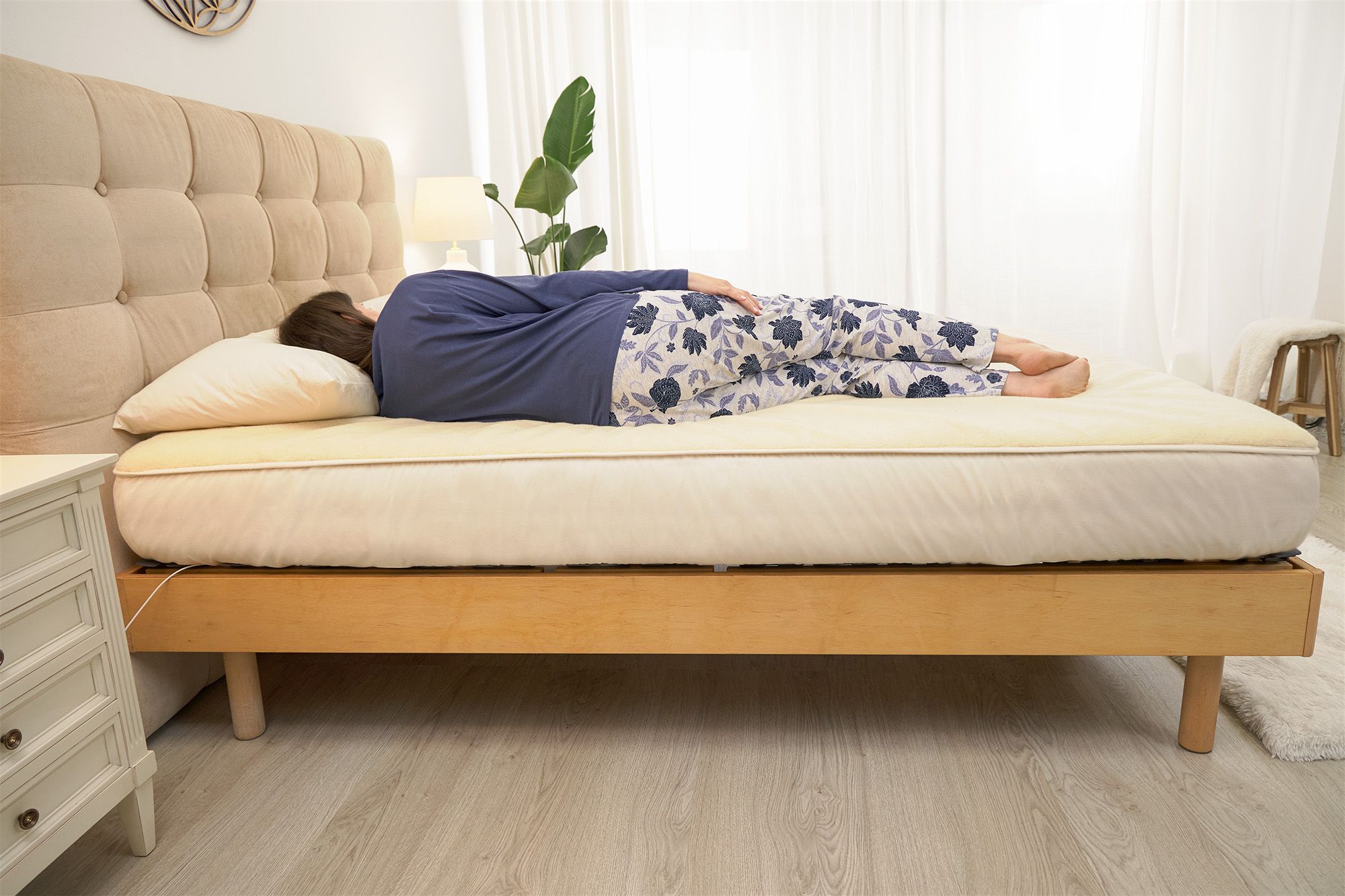Descanso natural y saludable en cama ecológica con materiales 100% naturales